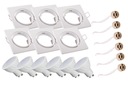 SET 6x LED GU10 10W BIELE ŠTVERCOVÉ halogénové SVIETIDLO