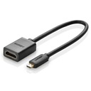 Adaptérový kábel HDMI na micro HDMI, 20 cm, čierny