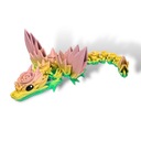 DRAGON Kĺbová figúrka Flexi Dragon 3D Print Rainbow Pastel