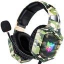 KÁBOVÉ HERNÉ SLÚCHADLÁ NA UŠI ONIKUMA K8 CAMO S RGB MIKROFÓNOM