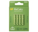 4x GP ReCyko+ Batéria 950mAh 1,2V AAA NiMH