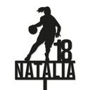 Topper Basketball player basketball Basketbalový nápis narodeninová torta basketbalista čierna