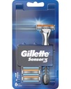 Gillette Sensor Blue 3 žiletky + kazety 6 ks