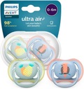 2 UKLIDŇUJÚCE TAKTY 0-6M AVENT ULTRA AIR V PÚDE SCF085/12 ORTODONTIC