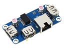 ETH/USB HUB HAT (B) – 3-portový USB 2.0 RJ45 HUB