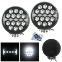 LED CESTNÉ SVETLOMETY ĎALEKÝ okrúhly POLOŽKA 7480lm 105W 12V 24V x2