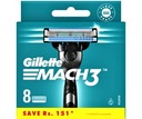 Náboje Gillette Mach 3 Razor, 8 kusov