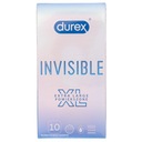 Kondómy DUREX INVISIBLE XL, 10 kusov, krabička