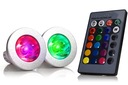 2X FAREBNÉ RGB LED ŽIAROVKY 16 FARIEB GU10+DIAĽK