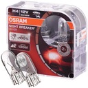 Výkonné žiarovky H4 OSRAM Night Breaker Silver + W5W