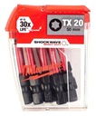 10x Milwaukee Shockwave TX20 Bits 50 mm TORX IMPACT