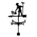 Stainless Steel Weathervane Fence Mount Farmer