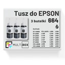 3x NOVÝ atrament 664 T6641 pre EPSON EcoTank L365 L355 L382 L121 L455 L210