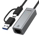 Unitek USB-A/C na RJ45 2,5 G Ethernet adaptér