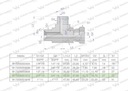 Asymetrické palcové hydraulické T-kus BBA 3/4