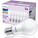 PHILIPS SET 6x E27 LED žiarovka 13W = 100W 2700K TEPLÁ BIELA ​​1521lm A67