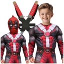 OUTFIT DEADPOOL JEDNORÁZOVÝ KOSTÝM 2 MEČE DOPLNKY 134/140