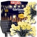 SOLAR GARDEN GARLAND SOLÁRNE LAMPY LED SVETLÁ 100 ks OUTDOOR