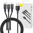 BASEUS - 3v1 KÁBEL PRE IPHONE | MICRO USB | USB-C