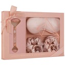 CRYSTALLOVE Rose quartz home SPA set valček s