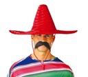 MEXICKÉ SOMBRERO, SLAMA RUŽOVÁ, 50 CM