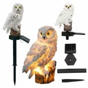 LED solárna lampa OWL, VEĽKÁ, vodotesná, záhradná