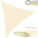 Garden Sun Sail Waterproof 4x4x4 m Triangle Beige Shade