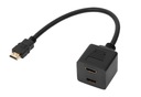 Rozbočovač HDMI-2x zásuvka na 30cm kábli