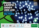 Osvetlenie vianočného stromčeka modré 20 m FLASH 200 LED