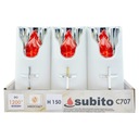 Subito C707 H150 LED vložky do sviečok, 6 kusov, strieborné a červené