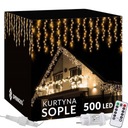 SOPLE 1500 LED VONKAJŠIE LAMPY 67m DIAĽKOVÝ BLESK GARLAND SVETELNÁ ZÁCLONA