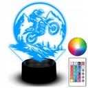 LED NOČNÁ LAMPA MOTOCROSS MOTORKA KRÍŽOVÝ NÁZOV HOBBY PRILBA PRE DIEŤA