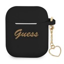 Guess GUA2LSCHSK Púzdro na AirPods 1/2 kryt čierne/čierne silikónové kúzlo