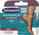 SALVEQUICK Hydrogélové náplasti na pľuzgiere BLISTER RESCUE MIX 6 ks.