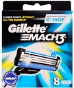 GILLETTE Mach 3 - Vložky do žiletiek - 8 kusov