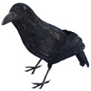 veľký BLACK CROW umelý vtáčik Halloweenska dekorácia