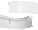 PVC záclonová tyč a koľajnica + oblúk, DĹŽKA 226 CM, poťah 9 cm