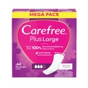 CAREFREE Plus Large Neparfumované hygienické vložky 64 ks