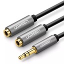 Kábel UGREEN rozdeľovací kábel slúchadiel 3,5 mm mini jack AUX 20 cm (2 x