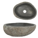 VidaXL River Stone umývadlo, oválne, 29-38 cm