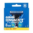 GILLETTE MACH3 TURBO 8 KS VLOŽKY ČEPEĽOV