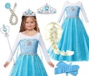 Elsa Costume Elza Dress Costume Disguise 6v1 122/128