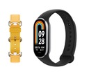 Inteligentné hodinky Xiaomi Mi Band 8 čierne + Xiaomi pletený remienok Originál žltý