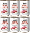 Brit Mono Protein Beef Rice plechovka 6x400g