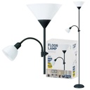 Stojacia lampa E27 + E14 čierna 180cm