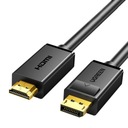 UZELENÝ KÁBEL VIDEO DISPLAYPORT NA KÁBEL HDMI FULLHD VYSOKÁ KVALITA 1,5 M