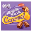 Milka Alpejskie Mleczko Karamelová pena s príchuťou vanilky s potravinárskou náplňou