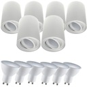 6x stropné svietidlo Tuba White + 6x GU10 tepl