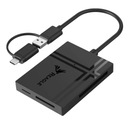 5v1 TF SD MS CF XD Čítačka MicroSD kariet USB adaptér USB-C OTG 5 Gb/s