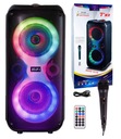 VÝKONNÝ PRENOSNÝ BOOMBOX BLUETOOTH REPRODUKTOR USB SD AUX RÁDIO MIKROFÓN KARAOKE